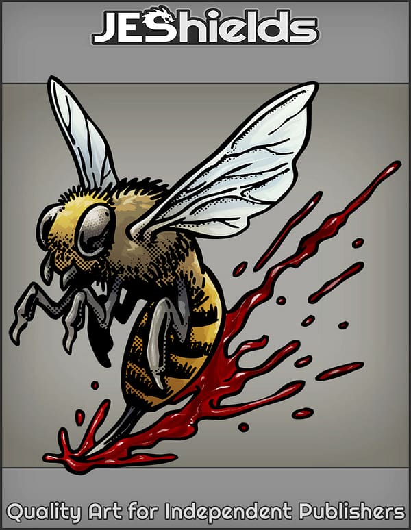 Killer Bee with Blood Spatter by Jeshields and Juan Gutierrez