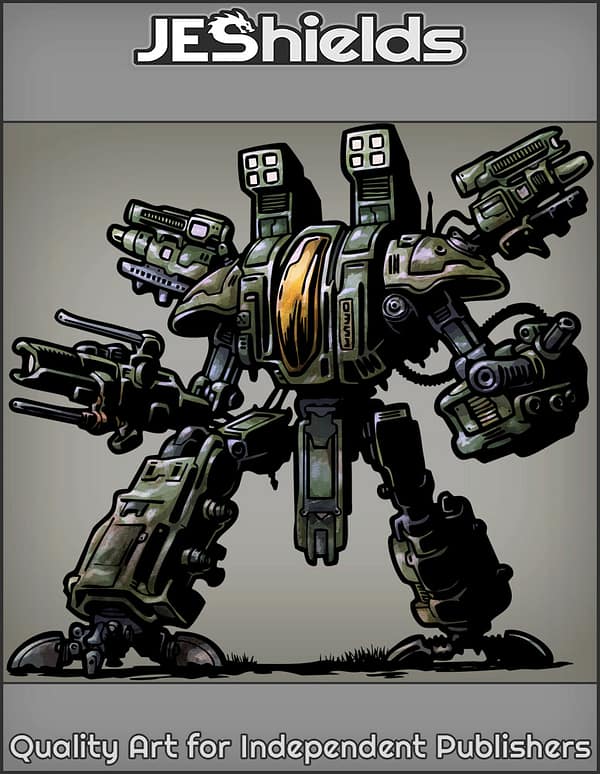 Biped War Machine Mecha by Jeshields and Juan Gutierrez