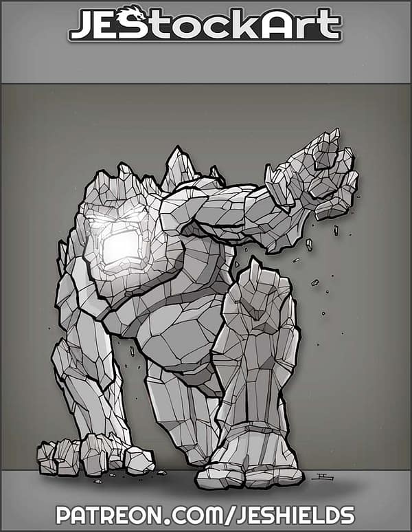 Crystal Giant Kneels with Outstretched Arm by Jeshields