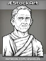 Former Slave With Strap And Course Overcoat Looks Sideways by Jeshields