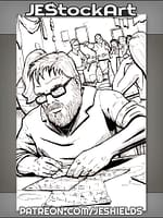 Genius Barfly Writng Equations On Napkins by Jeshields