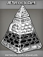 Egyptian Pyramid Style Bottle With Liquid Inside by Jeshields