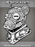 Intricate Rodent Inspired Helm With Rat Tail Details by Jeshields