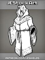 Woven Robe With Rope And Hooded Liripipe by Jeshields