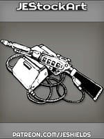 Laser Carbine Rifle With Backpack And Coiled Wires by Jeshields