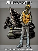 Dark Skinned Heavy Equipment Operator by Jeshields