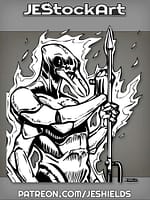 Incandesce Ant Humanoid Fire Bug With Spear by Jeshields