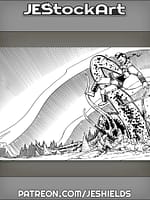 Eneormous Pseudopod Erupts From Ground And Traps Victim by Jeshields