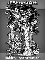 Frantic Cybernetic Adventurer Flees Glowmental That Blasts Friend by Jeshields