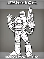 Living Flame Hero In Furnace Suit by Jeshields