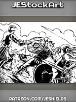 Adventures Losing Battle To Gnolls In Front Of Stronghold by Jeshields