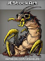 Ankheg With Four Eyes Bursts From Tunnel by Jeshields