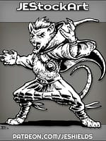 Arcane Humanoid Rat With Amulet In Hooded Robe by Jeshields