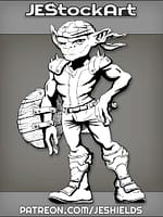 Armed Goblin With Dagger And Shield by Jeshields