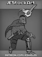Caped Adventurer Throwing a Torch by Jeshields