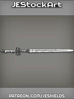 Chipped Rustic Sword With Eye Stone And Raveled Hilt by Jeshields