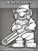 Clockwork Gnome With Chainsaw by Jeshields