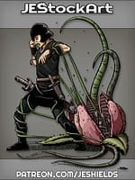 Creeper Vines Capture Classic Adventurer In Black by Jeshields