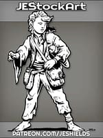 Dirty Street Urchin With Bread And Rodent Friend by Jeshields