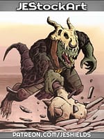 Draconian Lizard Man With Mace by Jeshields