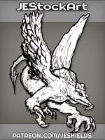 Dungeon Crawler Flying Dragon Beast without Legs by Jeshields