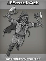Dwarven Fighter with Hand Axes by Jeshields