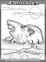 Enormous Dire Rat Swimming by Jeshields