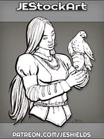 Female Falconer with Dark Skin by Jeshields