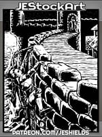 Female Rogue Climbs Estate Wall During Guard Watch by Jeshields