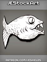Finless Fish With Sharp Teeth by Jeshields