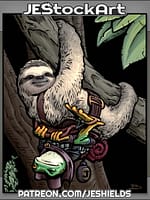 Frog Adventurer Fails Attempt To Ride A Sloth by Jeshields