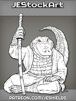 Gator Martial Artist With Sword by Jeshields