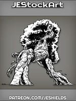 Giant Humanoid Alien Tree With Shadowed Face by Jeshields