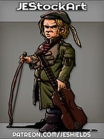 Halfling Entertainer In Floppy Hat With Stringed Instrument by Jeshields