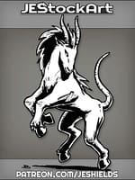 Horned Equestrian Creature With Long Tail And Mane by Jeshields