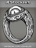 Intricate Mimic Ring With Eye And Teeth by Jeshields