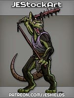 Kobold Of Canine Descent With Flail Staff In Vest by Jeshields