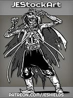 Lich With Bare Arms In Tattered Hooded Robe And Baggy Pants by Jeshields