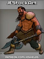 Lithe Barbarian With Scimitar And Axe by Jeshields