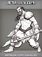 Lithe Barbarian With Scimitar And Axe by Jeshields
