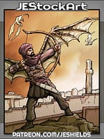 Male Persian Archer With Dragon Wings by Jeshields