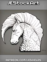 Merfolk Sea Horse With Scars by Jeshields