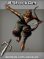 Mouse Ninja With Sword Throwing Sai by Jeshields