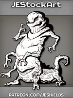 Multi Armed Slug Lizard With Silly Grin by Jeshields