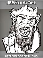 Orc Pirate Shouting Orders by Jeshields