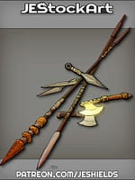 Pile of Thrown Weapons by Jeshields