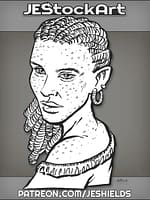 Portrait Of Freckled Female With Dreads by Jeshields