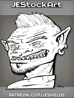 Portrait Of Sly Goblin With Feaux Hawk by Jeshields