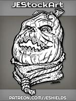 Pumpkin Head Laughing With Noose Tie And Scarf by Jeshields