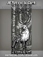 Reindeer Caribou Fae King with Mystic Markings by Jeshields